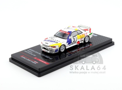 Model samochodu Nissan Skyline GT-R R32 #3 Team HKS Macau Guia Race 1991 Yukihiro Hane w skali 1:64 - przód