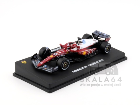 Model bolidu F1 Ferrari SF-25 #16 Niki Lauda Tribute Livery Italian GP 2025 Monza Charles Leclerc w skali 1:64 - przód