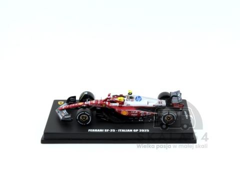 LOOKSMART Ferrari SF-25 #44 Niki Lauda Tribute Livery Italian GP 2025 Monza Lewis Hamilton 1:64