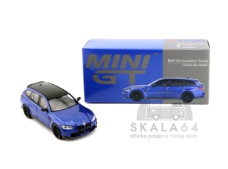 MINI GT BMW M3 Competition Touring Portimao Blue Metallic LHD MGT01090-L 1:64