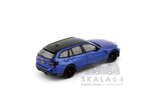 Model samochodu BMW M3 Competition Touring Portimao Blue Metallic w skali 1:64 - tył