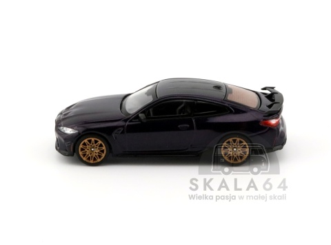 Model samochodu BMW M4 M-Performance Daytona Violet w skali 1:64 - bok