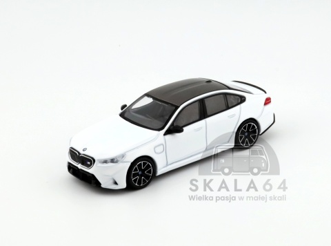 Model samochodu BMW M5 Alpine White w skali 1:64 - przód