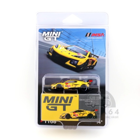 MINI GT Chevrolet Corvette Z06 GT3.R #3 Pratt Miller Motorsports 2025 IMSA Daytona 24 Hrs Yellow Red LHD MGT01168-BL 1:64