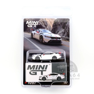 MINI GT Ford Mustang GTD Spirit of America LHD White Red MGT01097-BL 1:64