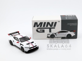 MINI GT Ford Mustang GTD Spirit of America LHD White Red MGT01097-L 1:64