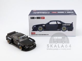 MINI GT Kaido House 222 Nissan Skyline GT-R R34 Kaido Works GReddy V2 Grey 1:64 KHMG222