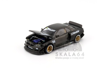MINI GT Kaido House 222 Nissan Skyline GT-R R34 Kaido Works GReddy V2 Grey 1:64 KHMG222