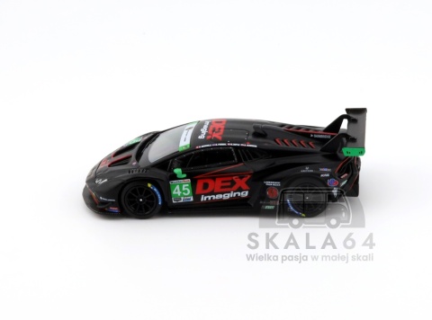 Model samochodu Lamborghini Huracan GT3 EVO2 #45 DEX Imaging 2024 IMSA Daytona 24 Hrs w skali 1:64 - bok