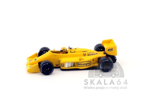 Bolid Formuły 1 Lotus 99T #12 Ayrton Senna 1987 Monaco Grand Prix Winner w skali 1:64 - bok
