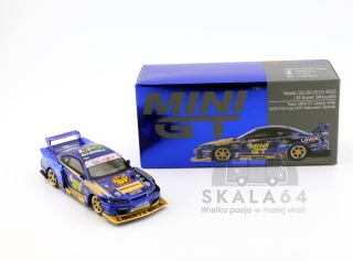 MINI GT Nissan LB-Super Silhouette S15 Silvia #555 Liberty Walk 2025 Formula Drift Halloween Special RHD MGT01185-BL 1:64
