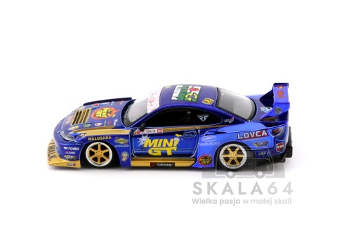 Model samochodu Nissan LB-Super Silhouette S15 Silvia #555 Liberty Walk 2025 Formula Drift Halloween Special w skali 1:64 - bok