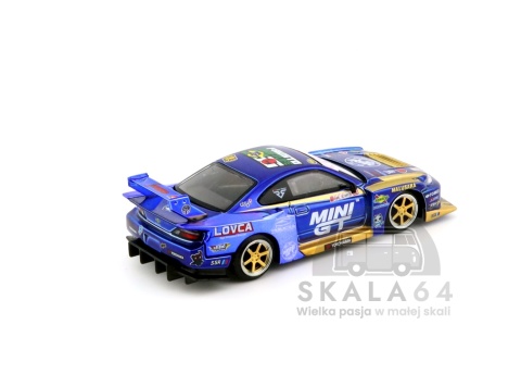 Model samochodu Nissan LB-Super Silhouette S15 Silvia #555 Liberty Walk 2025 Formula Drift  w skali 1:64 - tył