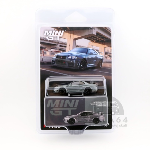 Model samochodu Nissan Skyline GT-R NISMO R34 CRS Version Dark Metal Gray w skali 1:64 - blister