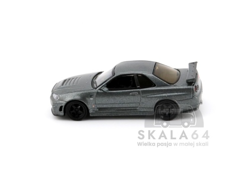 Model samochodu Nissan Skyline GT-R NISMO R34 CRS Version Dark Metal Gray w skali 1:64 - bok