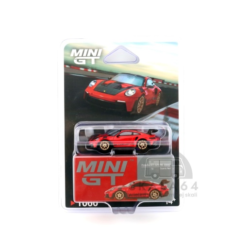 Model samochodu Porsche 911 992 GT3 RS Weissach Package Guards Red w skali 1:64 - blister