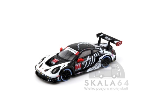 Model samochodu Porsche 911 GT3 R #77 Rexy 2025 IMSA Petit Le Mans AO Racing w skali 1:64 - przód