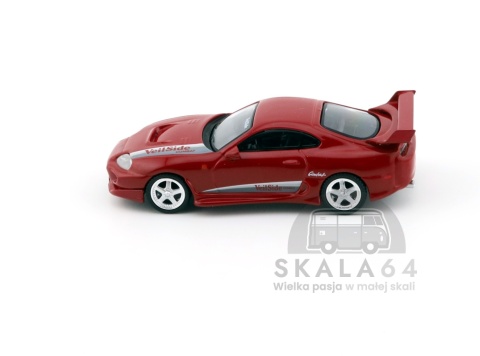 Model samochodu Toyota Supra VeilSide Combat V-I Red w skali 1:64 - bok