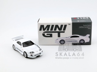 MINI GT Toyota Supra VeilSide Combat V-I White Pearl Metallic LHD MGT01104-BL 1:64