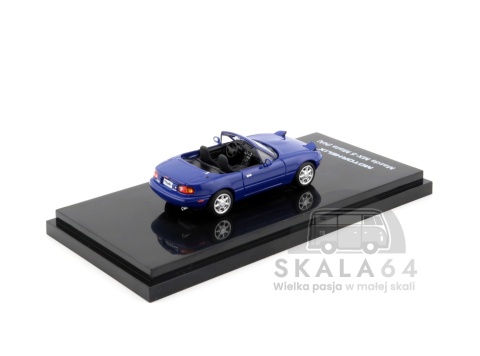 Model samochodu Mazda MX-5 Miata NA Spider Roadster LHD Laguna Blue w skali 1:64 - tył