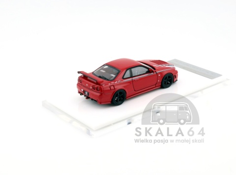 Model samochodu Nissan Skyline GT-R R34 NISMO Customized Red w skali 1:64 - tył