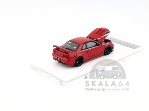 Model samochodu Nissan Skyline GT-R R34 NISMO Customized Red w skali 1:64 - maska
