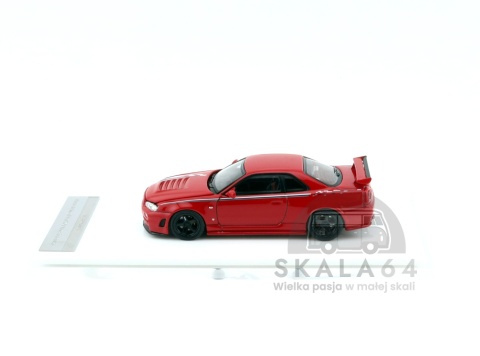 Model samochodu Nissan Skyline GT-R R34 NISMO Customized Red w skali 1:64 - bok
