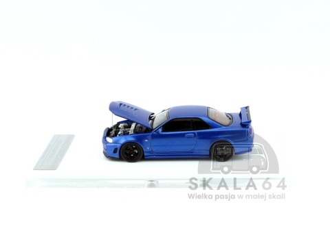 Model samochodu Nissan Skyline GT-R R34 NISMO Z-tune Bayside Blue w skali 1:64 - maska