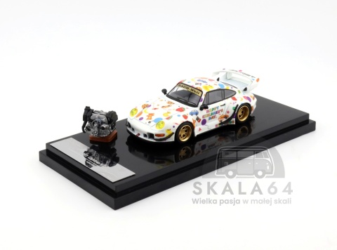 Model samochodu Porsche 911 RWB 993 Happy Children's Day - Limited Edition w skali 1:64 - silnik