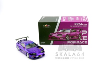 POP RACE PR64-458 Toyota Supra MK4 A80 Top Secret GT300 Purple Chrome Tokyo Auto Salon Hong Kong 2025 PR64-0458 1:64