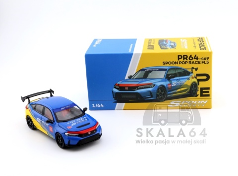 Model samochodu Honda Civic Type R FL5 Spoon Sports Tokyo Auto Salon Hong Kong 2025 w skali 1:64 - pudełko