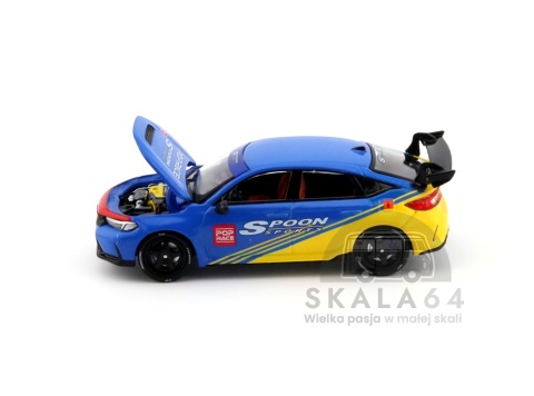 Model samochodu Honda Civic Type R FL5 Spoon Sports Tokyo Auto Salon Hong Kong 2025 w skali 1:64 - maska