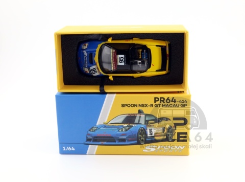 Model samochodu Honda NSX-R GT Macau GP Spoon Sports Tokyo Auto Salon Hong Kong 2025 w skali 1:64