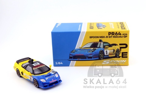 Model samochodu Honda NSX-R GT Macau GP Spoon Sports Tokyo Auto Salon Hong Kong 2025 w skali 1:64 - pudełko