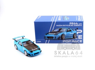 POP RACE PR64-470 Mazda RX7 FC3S Re-Amemiya Blue Tokyo Auto Salon 2026 PR640470 1:64