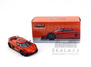 TARMAC WORKS Koenigsegg Regera Orange Metallic Black Stripes 1:64
