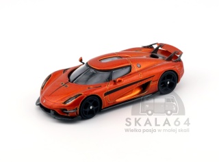 TARMAC WORKS Koenigsegg Regera Orange Metallic Black Stripes 1:64