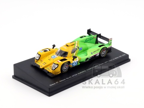 Model samochodu Oreca 07 - Gibson #43 Inter Europol Competition Winner LMP2 Class J. Smiechowski - T. Dillmann - N. Yelloly w skali 1:64 - przód