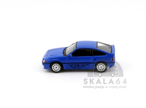 Model samochodu Honda Ballade Sports MUGEN CR-X Pro Blue w skali 1:64 - bok