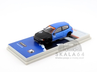 TARMAC WORKS Honda Civic EG6 Tarmac Works 10th Anniversary Black / Blue 1:64