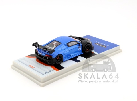 Model samochodu Audi R8 LMS GT3 Evo II Tarmac Works 10th Anniversary Black / Blue w skali 1:64 - tył