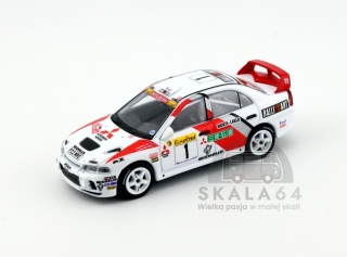 TARMAC WORKS Mitsubishi Lancer Evolution IV Rallye Monte-Carlo 1997 Tommi Makinen Seppo Harjanne 1:64