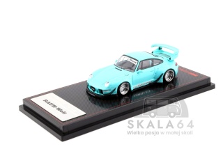 IGNITION MODEL Porsche 911 RWB 993 ŁOMIANKI Blue Green Light Blue Turquoise RAUH-Welt Begriff 1:64 Edycja Limitowana