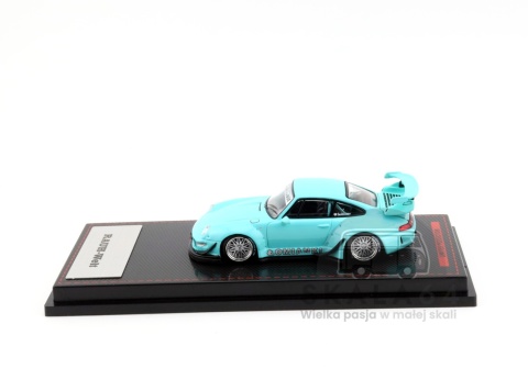IGNITION MODEL Porsche 911 RWB 993 ŁOMIANKI Blue Green Light Blue Turquoise RAUH-Welt Begriff 1:64 Edycja Limitowana