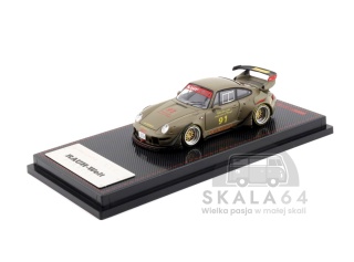 IGNITION MODEL Porsche 911 RWB 993 Matte Green #91 RAUH-Welt Begriff 1:64 Edycja Limitowana