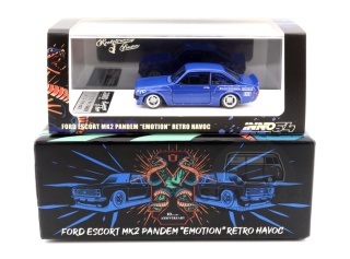INNO64 Ford Escort MK2 Pandem Emotion Retro Havoc Blue 1:64