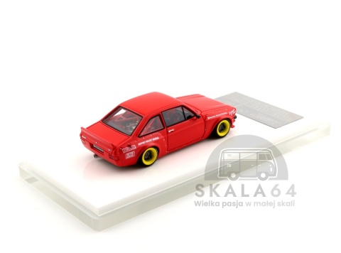 Model samochodu Ford Escort MK2 Pandem Emotion Retro Havoc Red w skali 1:64 - tył