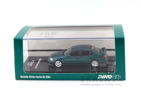 Model samochodu Honda Civic Ferio Si EK Green w skali 1:64 - gablotka