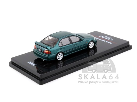 Model samochodu Honda Civic Ferio Si EK Green w skali 1:64 - tył