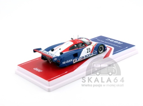 Model samochodu Nissan R89C 24h Le Mans 1989 #23 Nissan Motorsport Calsonic w skali 1:64 - tył
